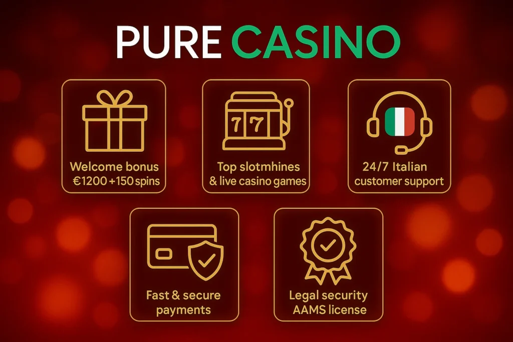 Perché scegliere Pure Casino Italia - Tutti i benefici per i giocatori